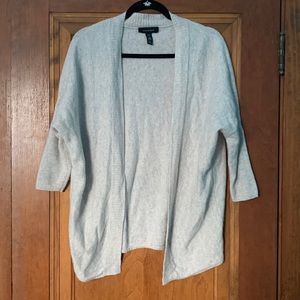 Halogen light gray cashmere cardigan